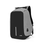 Mochila Urbana Antirrobo Porta Notebook 30 Litros con Cable USB Gris/Negra Waggs