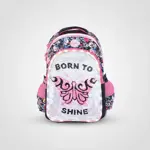 Mochila Espalda Mariposa Born To Shine Luz Led 18 Pulgadas Negro Born To Shine