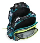 Mochila Escolar Carro 18 Racing Car Chimola Negro Geométrico