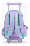 Mochila Carro 18 Capibara C/ Mini Lapiceras De Gel Capybag Lila Geométrico