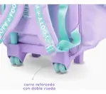 Mochila Carro 18 Capibara C/ Mini Lapiceras De Gel Capybag Lila Geométrico