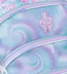 Mochila Carro 18 Capibara C/ Mini Lapiceras De Gel Capybag Lila Geométrico