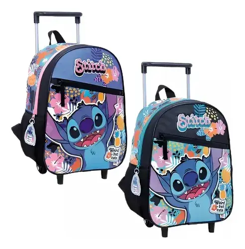 Mochila Jardin Carro 12 Stitch Hawaii Wabro 27147 Negro Hawaii