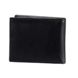 Cartera Slim De Piel Plegable Negr...