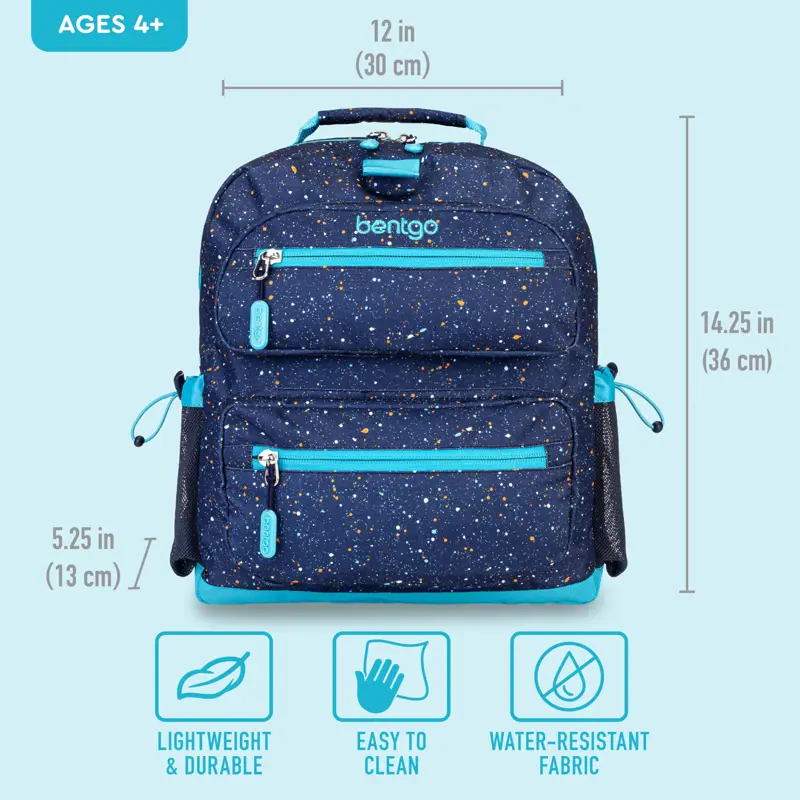 Mochila Bentgo Kids Confetti ligera 35,56 cm Azul Abismo