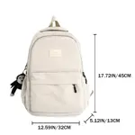 Mochila JARKJARD Aesthetic para colegialas universitarias, color blanco