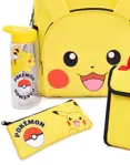 Set de mochilas Pokémon Pikachu de 4 piezas con lonchera y botella de agua