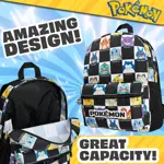 Mochila Pokémon Kids con bolsillo para botella de agua negro/blanco