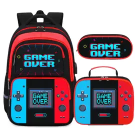 Set De Mochila  Game Over Con Puert...