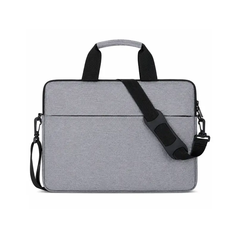 FUNDA MALETÍN PARA LAPTOP NOTEBOOK 15.6 CON CORREA AJUSTABLE GRIS 15,6