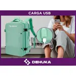 Mochila Notebook Urbana Hombre Impermeable Exterior Viajes Verde Dehuka B08