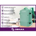Mochila Notebook Urbana Hombre Impermeable Exterior Viajes Verde Dehuka B08