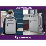 Mochila Notebook Urbana Resistente E Impermeable Con Sistema Antirrobo Dehuka