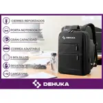 Mochila Urbana Deportiva Impermeable Con Carga Usb Dehuka B04 Negro