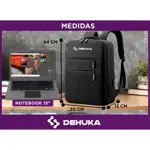Mochila Urbana Deportiva Impermeable Con Carga Usb Dehuka B04 Negro