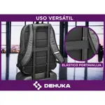 Dehuka B06 Mochila Impermeable Oxford Para Notebook Clásica Y Multifuncional Antirrobo Color Negro