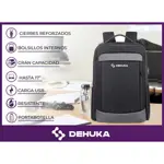 Dehuka B06 Mochila Impermeable Oxford Para Notebook Clásica Y Multifuncional Antirrobo Color Negro