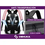 Dehuka B06 Mochila Impermeable Oxford Para Notebook Clásica Y Multifuncional Antirrobo Color Negro