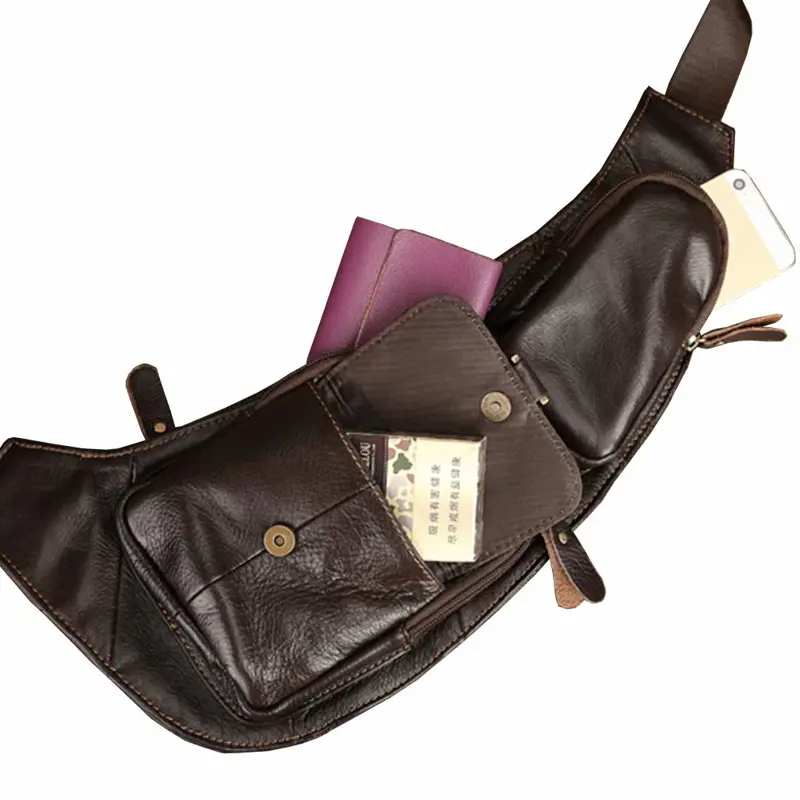 Bolso Bandolera de Cuero Hebetag para Hombres y Mujeres