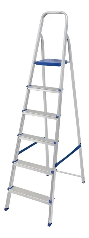 Escalera Aluminio Tipo Tijera Plegable 6 Escalones Mor 5104