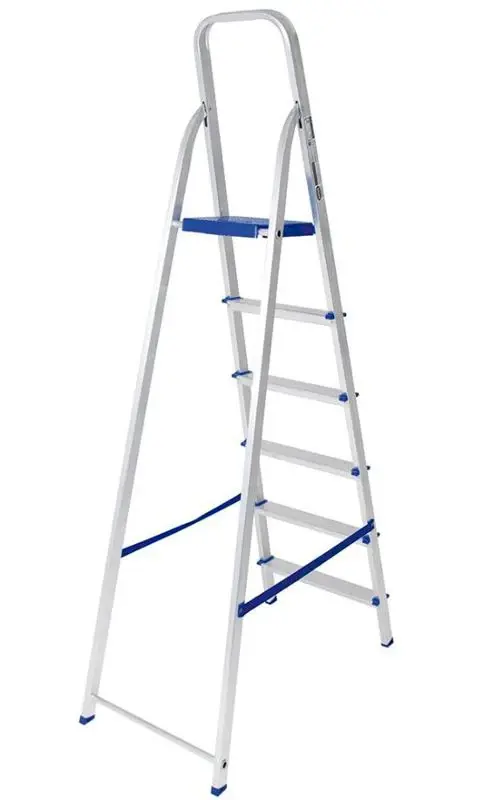 Escalera Aluminio Tipo Tijera Plegable 6 Escalones Mor 5104