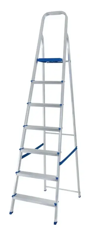 Escalera Aluminio Tipo Tijera Plegable 7 Escalones Mor 5105