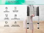 Escalera de Aluminio Telescópica Gadnic 32 M Escalones Extensibles 