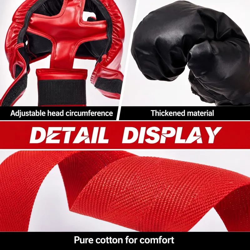 Kit De Boxeo Kanayu WAE Kanayu 1738 Guantes 16 oz Y Cascos 14 Piezas