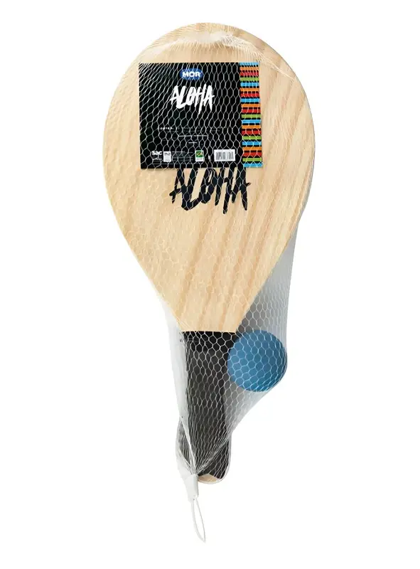 Juego de Tenis para Playa Paletas Aloha De Madera Mor 3699