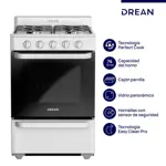 Cocina a Gas CD5602AB0 - 56cm, 4 Hornallas, Blanco, Cajón Asador
