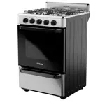 Cocina CD5602AN0 56x94x62cm - Gas Natural, Steam Clean, 4 hornallas, Plata