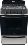 Cocina Bigas 5518F - 56cm, 4 Hornallas, Horno Easy Clean, Acero Inoxidable