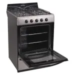 Cocina Bigas 5518F - 56cm, 4 Hornallas, Horno Easy Clean, Acero Inoxidable