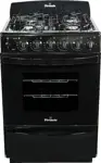 Cocina Multigas 5537 - 56cm, Encendido Eléctrico, Horno Easy Clean, Negro