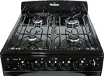 Cocina Multigas 5537 - 56cm, Encendido Eléctrico, Horno Easy Clean, Negro