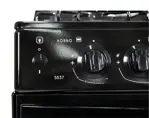 Cocina Multigas 5537 - 56cm, Encendido Eléctrico, Horno Easy Clean, Negro