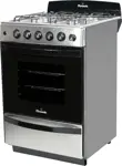 Cocina Multigas 5538 - 56cm, Encendido Eléctrico, Horno Easy Clean, Acero Inox