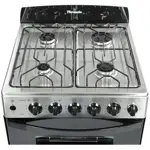 Cocina Multigas 5538 - 56cm, Encendido Eléctrico, Horno Easy Clean, Acero Inox