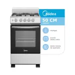 Cocina Multigas 20TMG4PGAR1 4 Hornallas 50Cm Gris MIDEA
