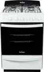 Cocina Multigas 5536 - 56cm, Encendido Eléctrico, Horno Autolimpiante, Blanca