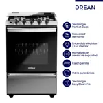 Cocina Multigas CD5614AI0 56Cm 4 Hornallas Inox DREAN 