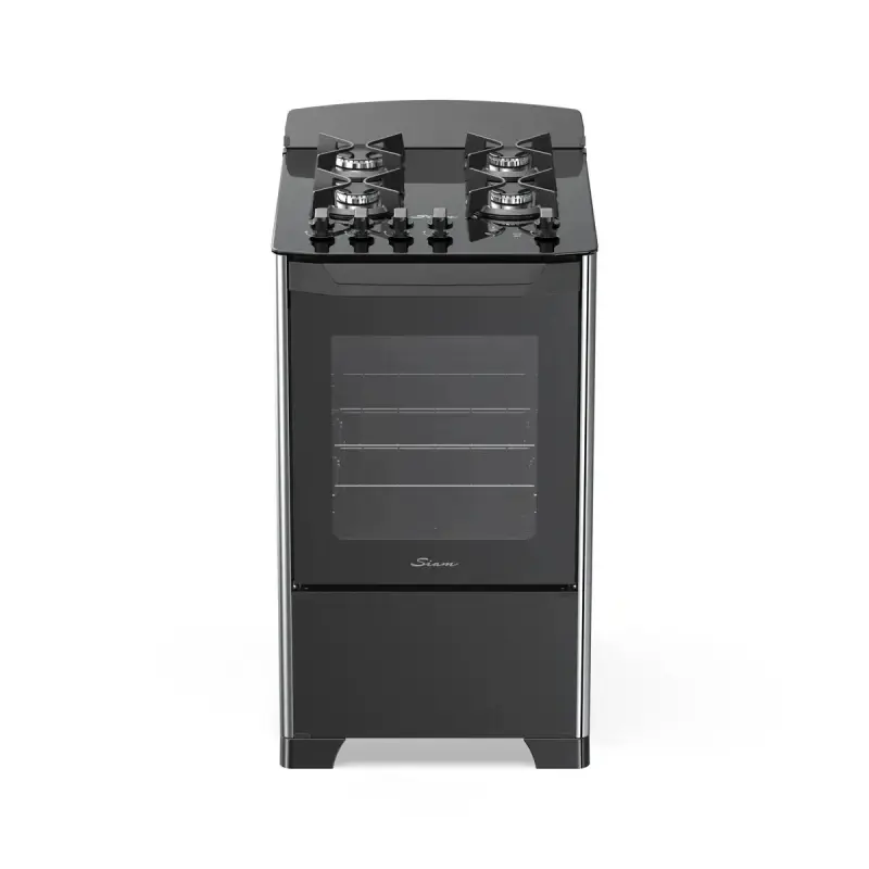 Cocina Multigas Siam 4 Hornallas 51cm Negro CSI CM51NV