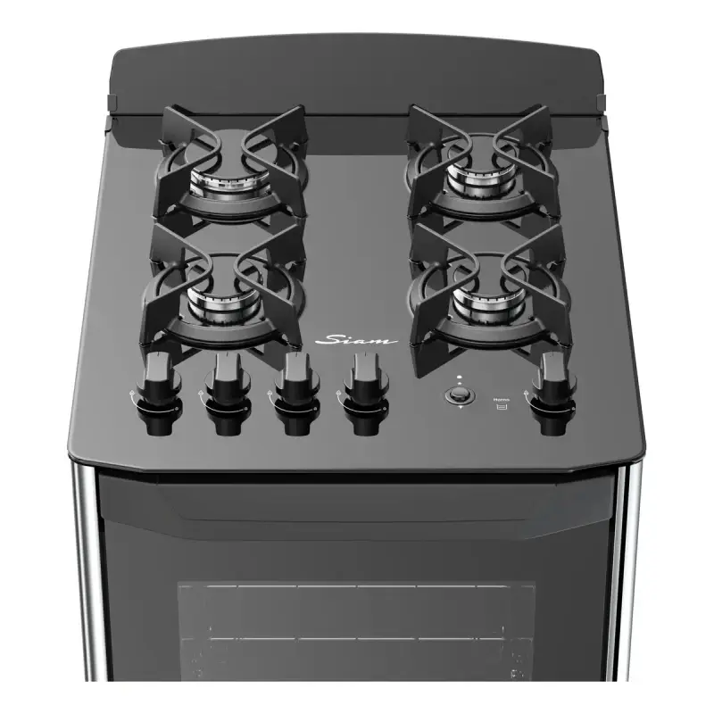 Cocina Multigas Siam 4 Hornallas 51cm Negro CSI CM51NV