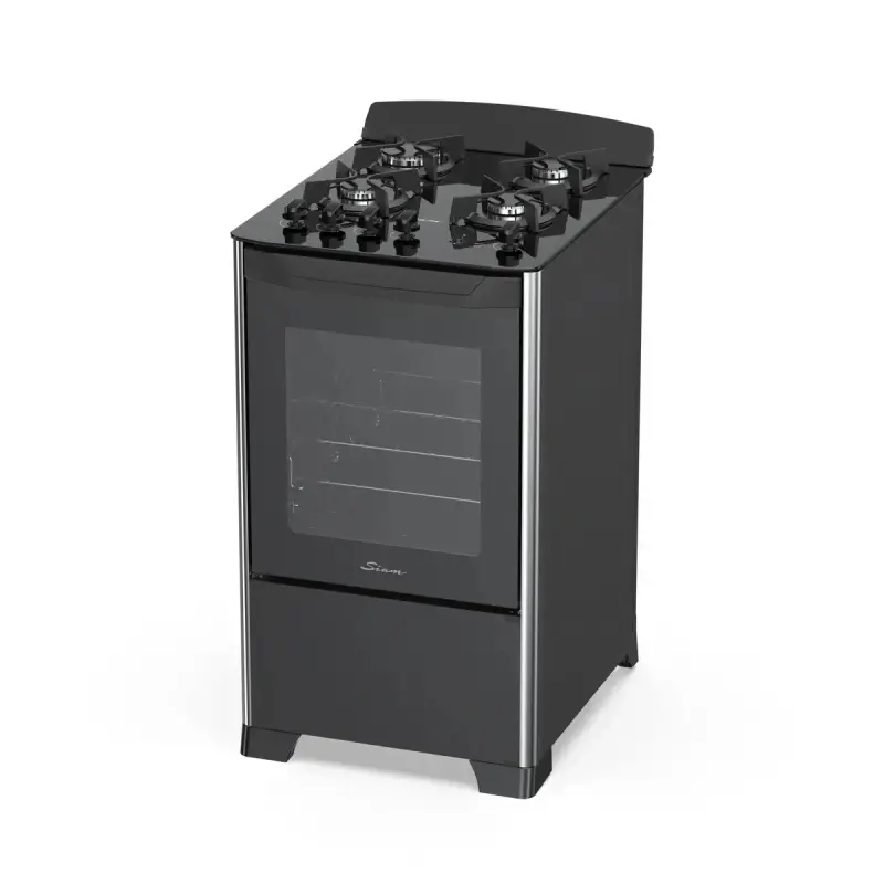 Cocina Multigas Siam 4 Hornallas 51cm Negro CSI CM51NV