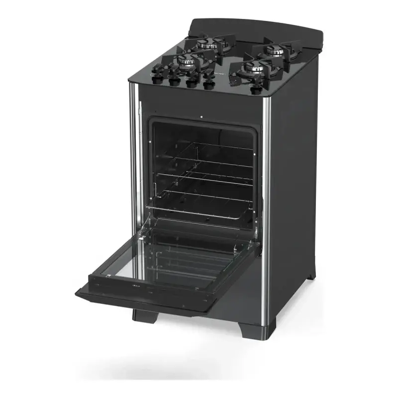 Cocina Multigas Siam 4 Hornallas 51cm Negro CSI CM51NV