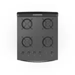 Cocina de Vidrio Templado Multigas Siam Negro CSI-CM056N-NS