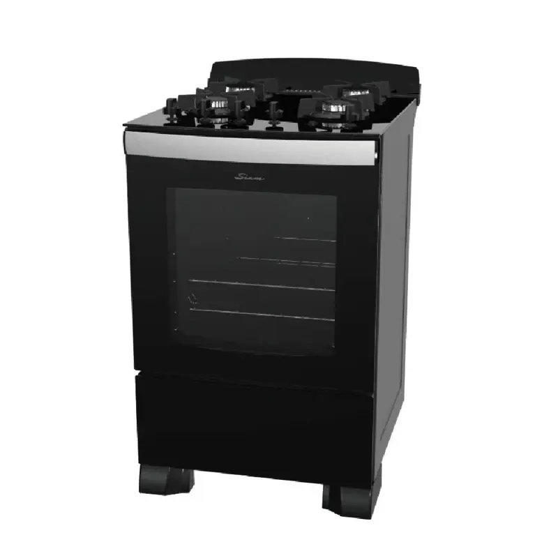 Cocina de Vidrio Templado Multigas Siam Negro CSI CM056N NS