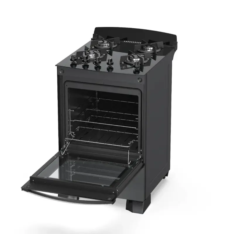 Cocina de Vidrio Templado Multigas Siam Negro CSI CM056N NS