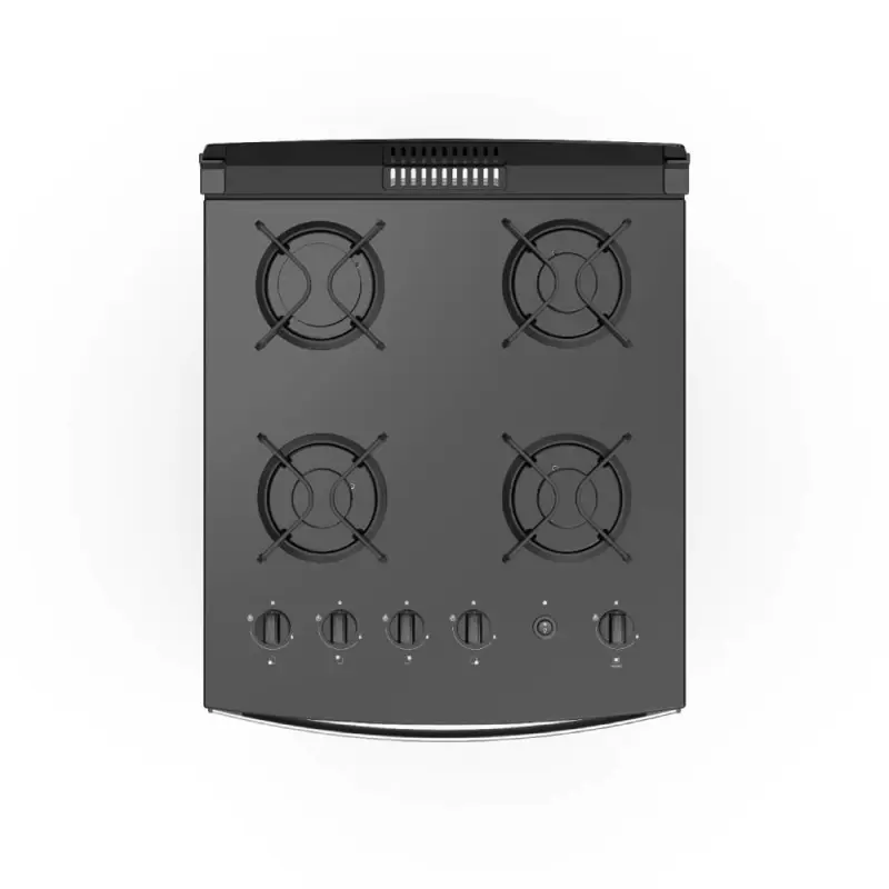 Cocina de Vidrio Templado Multigas Siam Negro CSI CM056N NS