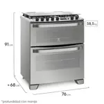 Cocina Doble Horno Gas-Gas Electrolux 76dxr